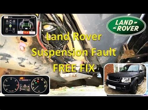 The system relies on height sensors at each strut to signal the electronic control unit for the suspension to level the vehicle as needed. . Range rover suspension fault reset